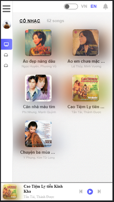 Page d'acceuil - mobile