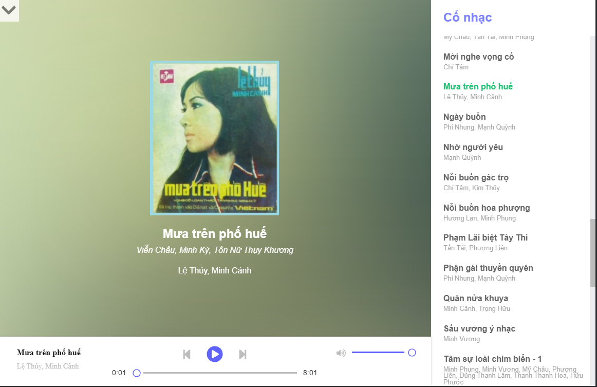 Lecteur de musique plein d'écran - desktop